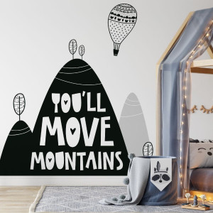 Tapeta dla dzieci - you'll move mountains , rodzaj - tapeta flizelinowa
