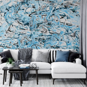 Tapeta na ścianę - abstract splash art , rodzaj - tapeta flizelinowa
