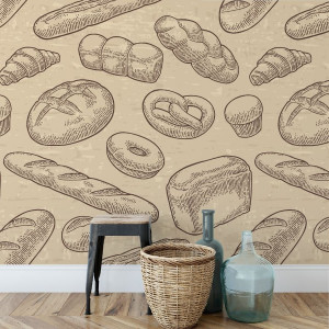 Tapeta na ścianę - bakery design , rodzaj - próbka tapety 50x50cm