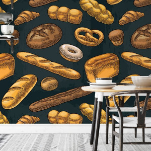 Tapeta na ścianę - bakery wall , rodzaj - tapeta flizelinowa