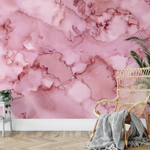 Tapeta na ścianę - cloudy sky of pink , rodzaj - tapeta flizelinowa laminowana