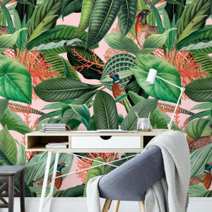 Tapeta na ścianę - coral tropics , rodzaj - tapeta flizelinowa