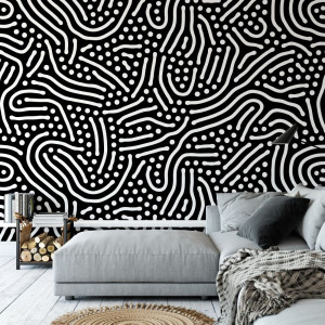 Tapeta na ścianę - fingerprints design , rodzaj - tapeta winylowa strukturalna