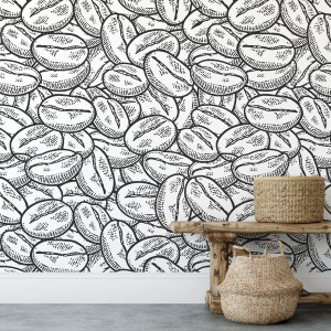 Tapeta na ścianę - it's coffee time , rodzaj - tapeta winylowa strukturalna