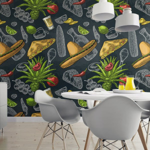 Tapeta na ścianę - mexican food , rodzaj - próbka tapety 50x50cm