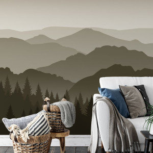 Tapeta na ścianę - mountains landview , rodzaj - tapeta flizelinowa laminowana