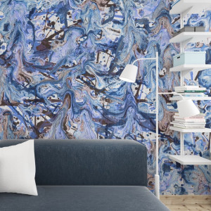 Tapeta na ścianę - painting waves , rodzaj - tapeta winylowa strukturalna