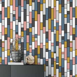 Tapeta na ścianę - patchwork panels , rodzaj - próbka tapety 50x50cm
