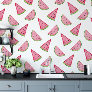 Tapeta na ścianę - watermelon art , rodzaj - próbka tapety 50x50cm