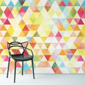 Sweet rainbow - designerska tapeta na ścianę , rodzaj - próbka tapety 50x50cm