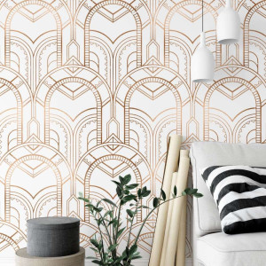 Tapeta na ścianę - art deco ornament , rodzaj - próbka tapety 50x50cm