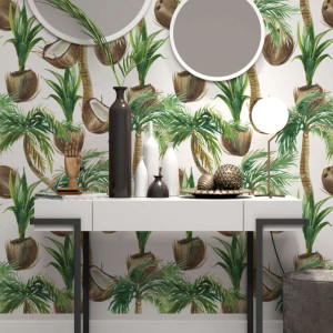 Tapeta na ścianę - coconut design , rodzaj - tapeta flizelinowa