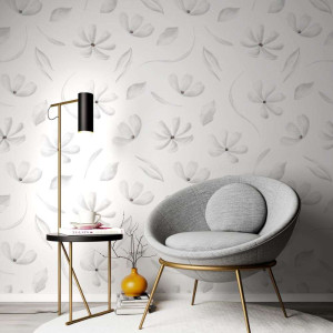 Tapeta na ścianę - floral whiteness , rodzaj - tapeta flizelinowa laminowana