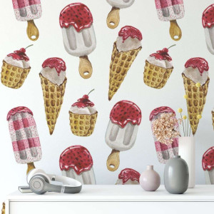 Tapeta na ścianę - ice cream lover , rodzaj - tapeta flizelinowa laminowana