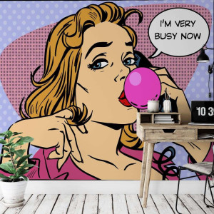 Tapeta na ścianę - i'm very busy now , rodzaj - próbka tapety 50x50cm