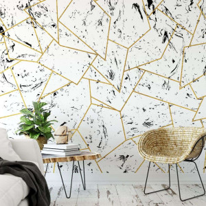 Tapeta na ścianę - marble modernity , rodzaj - tapeta winylowa strukturalna