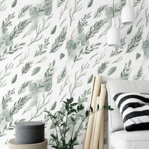 Tapeta na ścianę - minimal greenery , rodzaj - próbka tapety 50x50cm