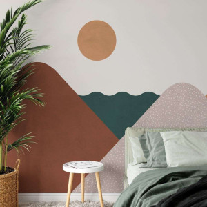 Tapeta 3d na ścianę - sunset of art , rodzaj - tapeta winylowa strukturalna
