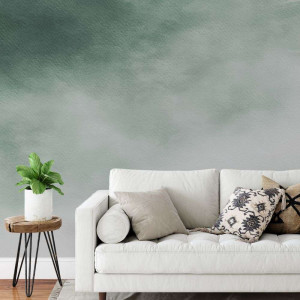Tapeta na ścianę - green cloud ombre , rodzaj - tapeta flizelinowa laminowana