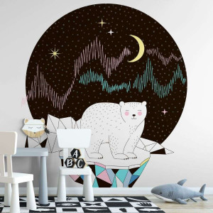 Tapeta dla dzieci - abstract polar bear , rodzaj - tapeta flizelinowa