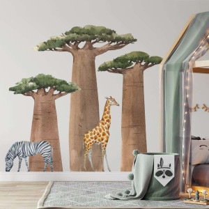 Tapeta dla dzieci - baobab friends , rodzaj - tapeta winylowa strukturalna