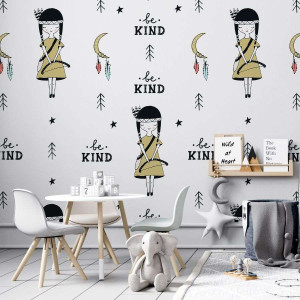 Tapeta dla dzieci - be kind girl , rodzaj - próbka tapety 50x50cm