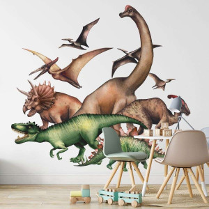 Tapeta dla dzieci - dino story , rodzaj - próbka tapety 50x50cm