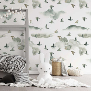 Tapeta dla dzieci - dreaming birds , rodzaj - tapeta flizelinowa