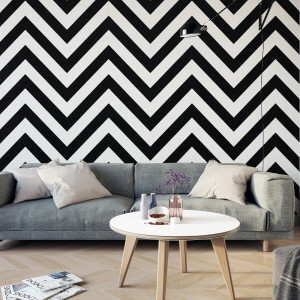 Chevron zygzak - tapeta designerska , rodzaj - tapeta winylowa strukturalna