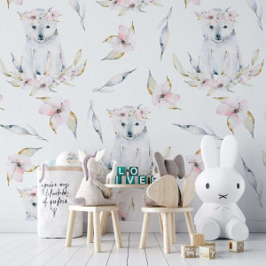 Tapeta dla dzieci - polar baby , rodzaj - tapeta winylowa strukturalna
