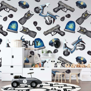 Tapeta dla dzieci - police design , rodzaj - tapeta flizelinowa laminowana