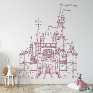 Tapeta dla dzieci - princess castle , rodzaj - tapeta flizelinowa laminowana