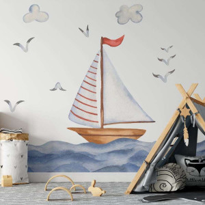 Tapeta dla dzieci - sailing time , rodzaj - tapeta flizelinowa