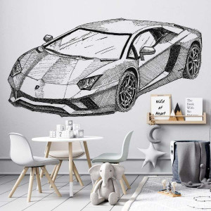 Tapeta dla dzieci - supercar , rodzaj - próbka tapety 50x50cm
