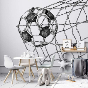 Tapeta dla dzieci - football goal , rodzaj - tapeta flizelinowa laminowana