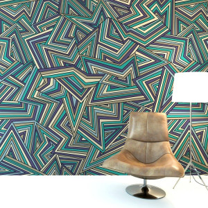 Abstract stars - modna tapeta ścienna , rodzaj - tapeta flizelinowa