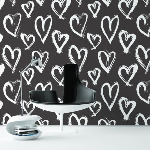 Heart power - modna tapeta ścienna , rodzaj - tapeta flizelinowa