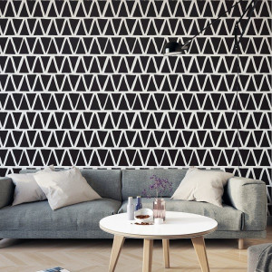 Scandi triangle - tapeta ścienna , rodzaj - tapeta flizelinowa laminowana