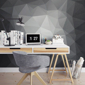 Black & white 3d - tapeta 3d , rodzaj - tapeta flizelinowa