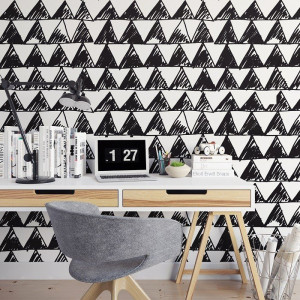 Doodle triangle - tapeta ścienna , rodzaj - tapeta winylowa strukturalna