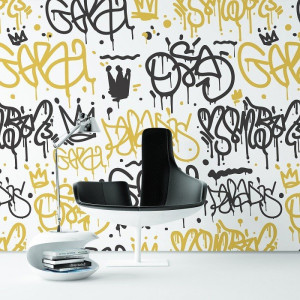 Urban graffiti - tapeta ścienna , rodzaj - tapeta winylowa strukturalna