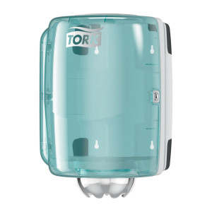 Dozownik Tork 659000 do ręczników papierowych centralnie dozowanych - biało-turkusowy
