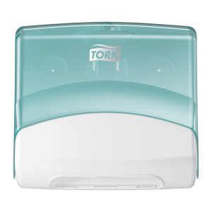 Dozownik Tork 654000 do czyściw w odcinkach - biało-turkusowy