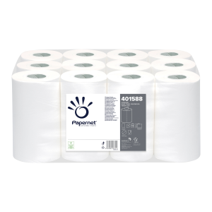 Ręczniki Papernet 401588 - Mini Biały - 1 warstwa - 117 m - 12 rolek