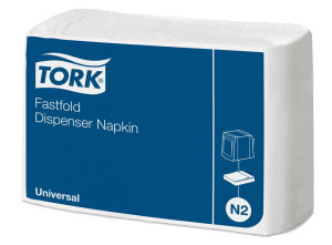 Serwetki Tork 10933 Fastfold do dyspensera N2 - białe - 300 szt.