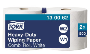 Czyściwo papierowe Tork 130062 - Centerfeed maxi - białe - 170 m - 2 rolki - system W1/W2