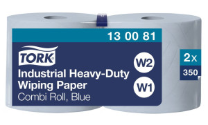 Czyściwo papierowe Tork 130081 - Centerfeed maxi - niebieskie - 119 m - 2 rolki - system W1/W2