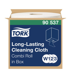 Czyściwo włókninowe Tork 90537 - Centerfeed maxi - białe - 114 m - 1 rolka - system W1/W2/W3