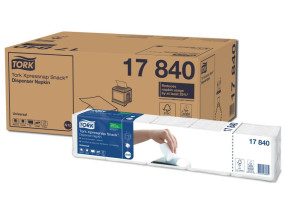 Serwetki Tork 17840 Xpressnap® Snack do dyspensera N10 - białe - 1125 szt.