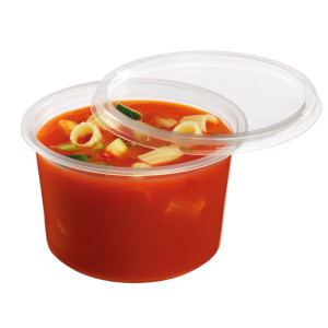 Pojemnik PP plastikowy na zupę okrągły 500 ml - wielorazowy - Guillin - 50 szt.